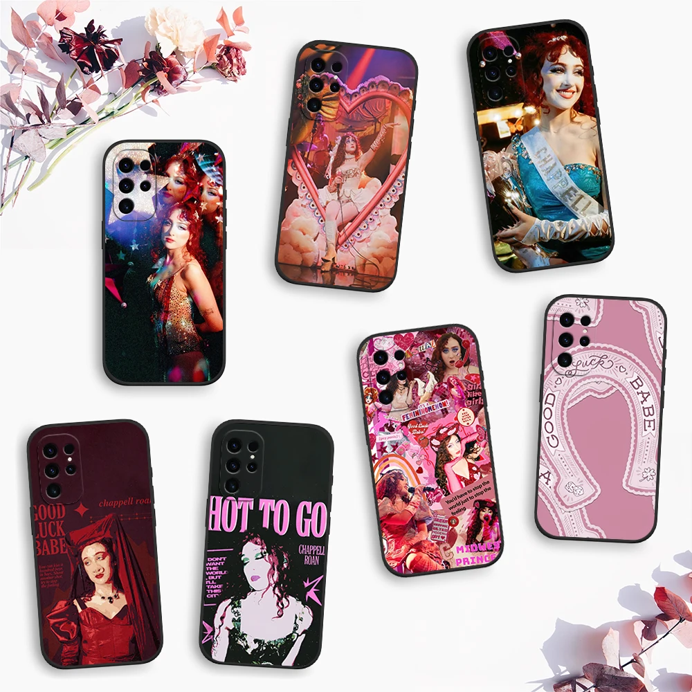 Singer Chappell Roan Good Luck Babe Phone Case For Samsung Galaxy A54 A71 A72 A73 S22 S23 Ultra Black Soft Silicone Cover