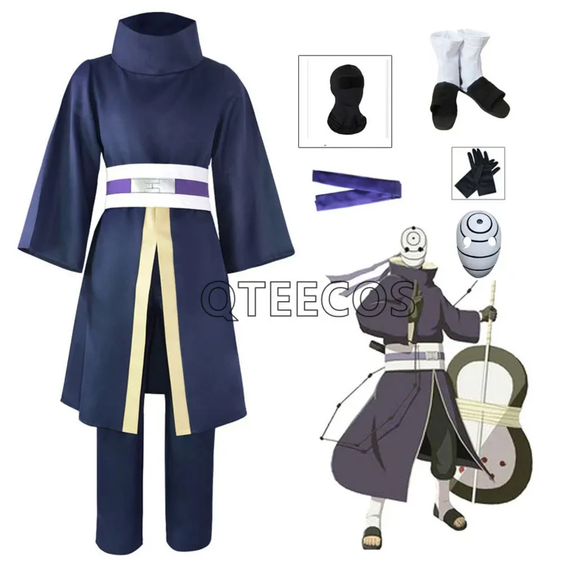 

Anime Tobi Uchiha Cosplay Costume Obito Mask Carnival Halloween Party Costumes Adult Costume