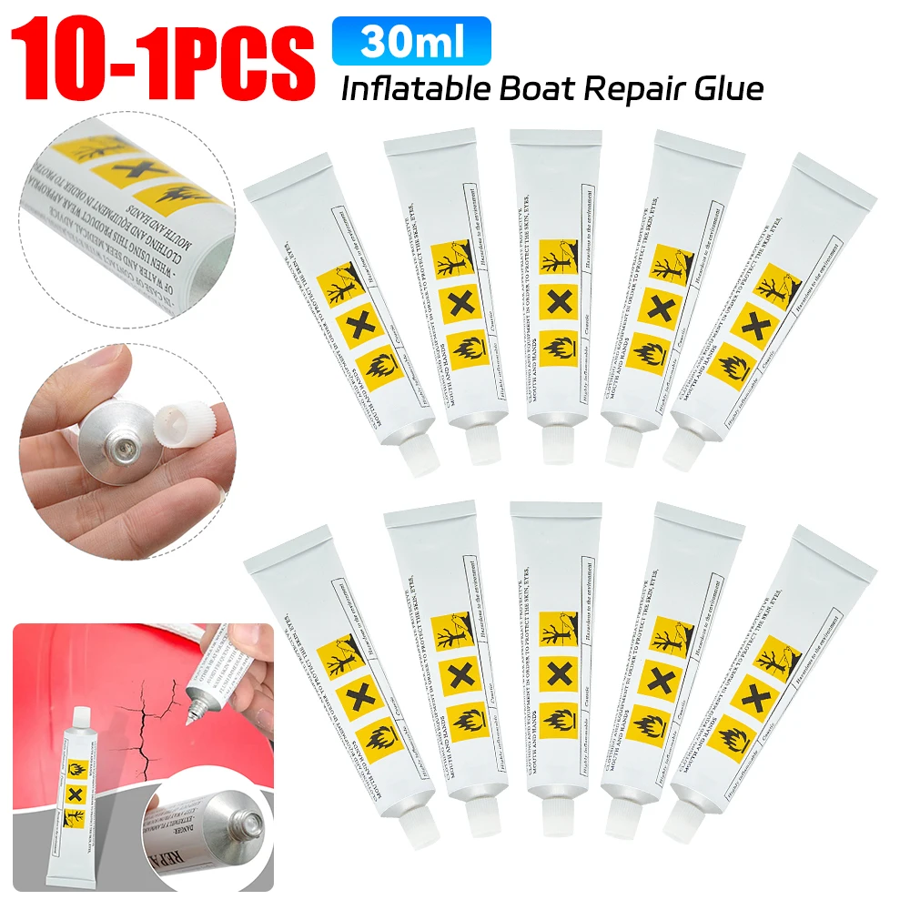 PVC Adhesive Inflatable Boat Repair Glue 30ml Kayak Patches Glue Swimming Pool Inflatable Air Mattress Repair Patch Glue Kits