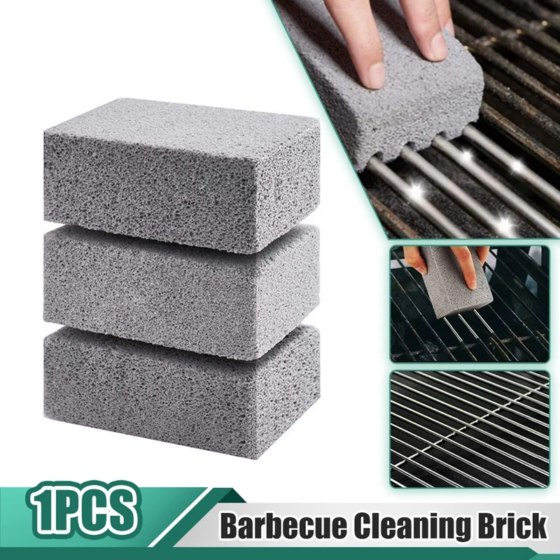 10 Piece Grill Cleaning Bricks Kitchen Stove Brush Degreasing Rust Kitchen Picnic Cleaning Tools Gray