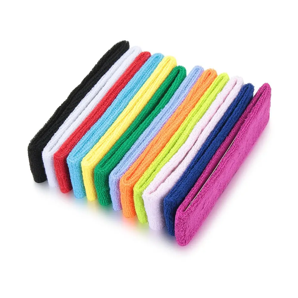 Terry Cloth Tennis, Basketball For Yoga, Gym, Workout Sports Headbands Athletic Sweat Bands Elastic Hair Bands Cotton Sweatband