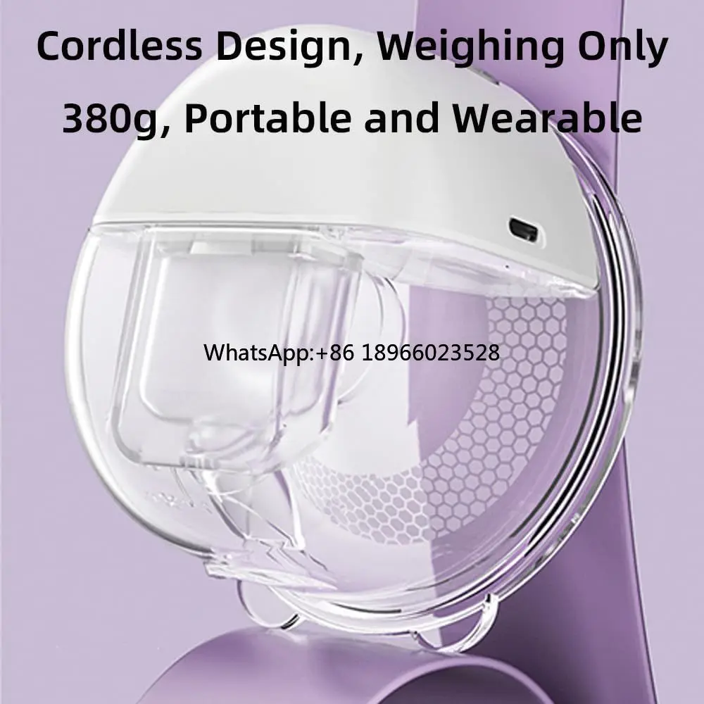 Wearable Portable Breastpump with 4 Modes & 9 Levels, Food Grade TR55 Material, Painless Silent Breast Pump