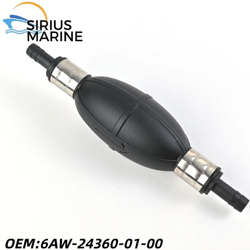 

YAMAHA 10mm 3/8' Fuel Primer Bulb 6AW-24360-01-00 F250 F300 F350 4.2L Outboard Motor Boat Engine Parts Marine Accessories