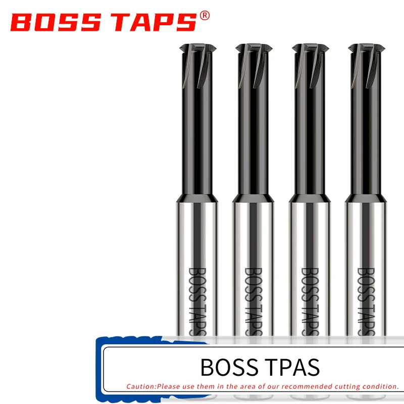 

BOSS TAPS CNC 60° Tungsten Steel Long Shank 100L Single Tooth Thread Milling Cutter M2 M2.5 M3 M4 M5 M6 M8 Mill Mills Cutters