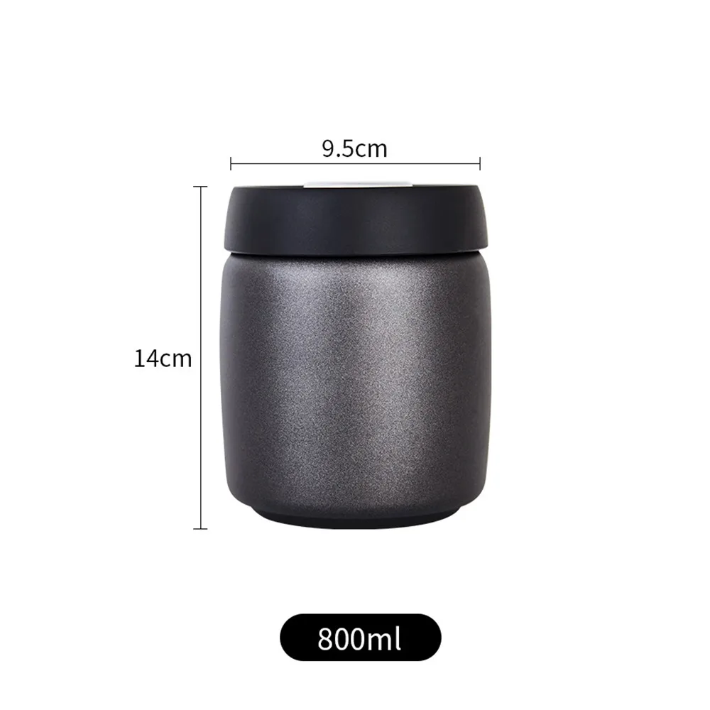 Stainless Steel Coffee Beans Vacuum Sealed Jug Keep Fresh 400 800 1200ml Food Storage Container Large Capacity Sealed Tank