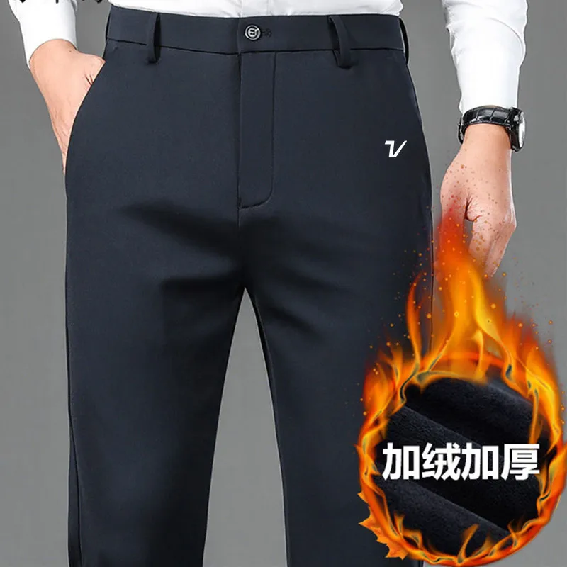 말본 Korean Golf Pants Men's Golf Wear 2024 Autumn Winter New Suit Pants Elastic Force Keep Warm Casual Pants Men's Golf Clothing