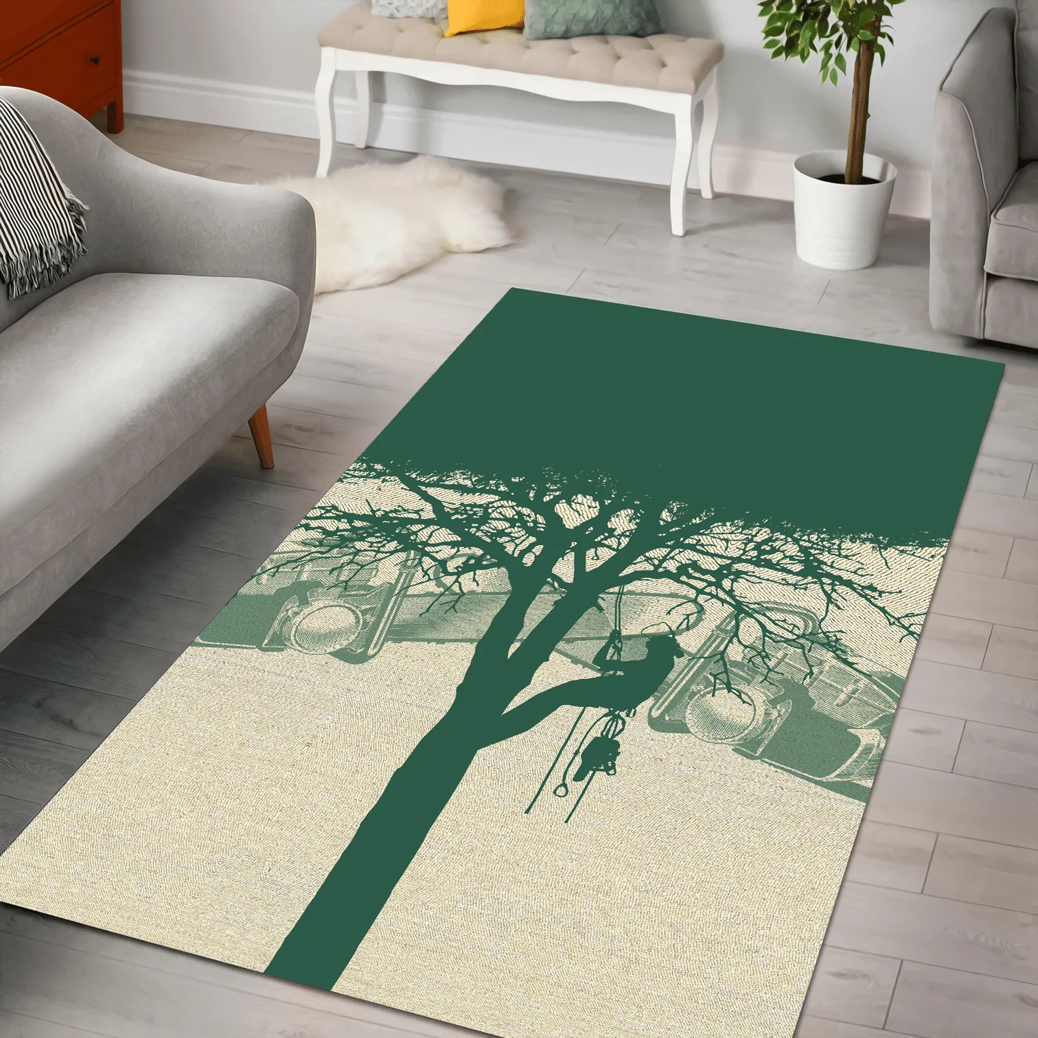 Premium 3D All Over Printed Arborist Logger Lumberjack Rug Mei Area Rug Non-slip Mat Dining Room Living Room Soft Bedroom Carpet