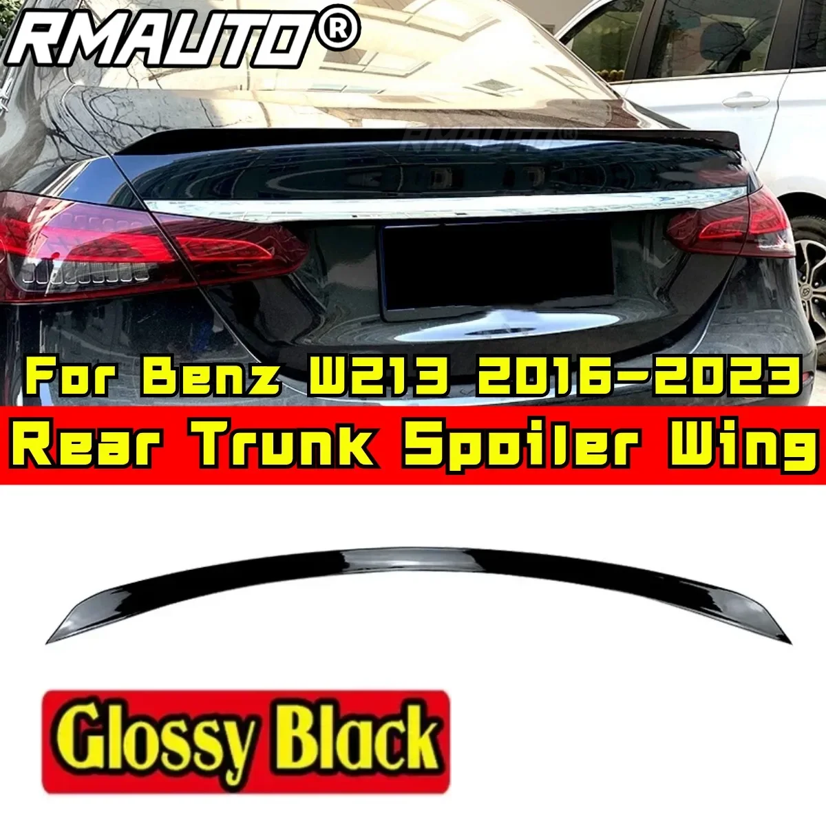 Car Rear Trunk Spoiler Body Kit Car Rear Wing For Mercedes Benz E-Class W213 E200 E260 E300 4 Door Sedan 2016-2023 Exterior Part