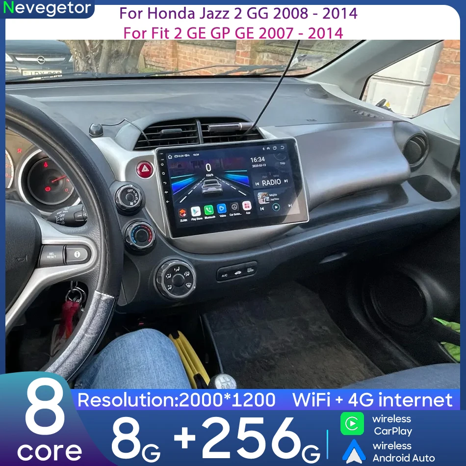 

For Honda Jazz 2 GG 2008-2014 Fit 2 GE GP GE 2007 - 2014 Car Multimedia Player Navigation GPS Android Radio Video Player Stereo