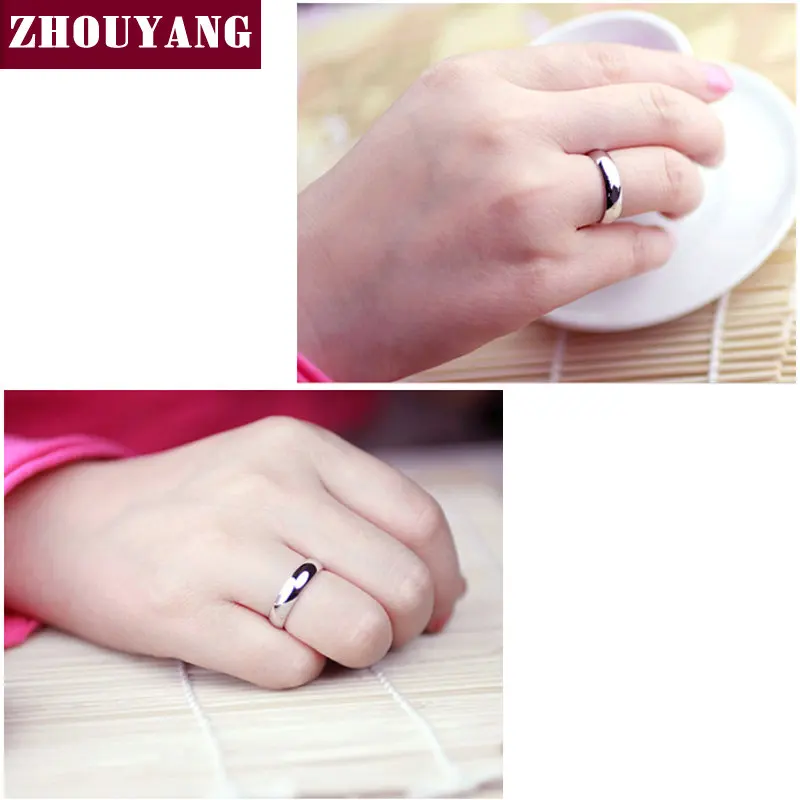 Simple Style Rose Gold Color Jewelry Wedding Couple Ring Full Sizes Top Quality R050 R049
