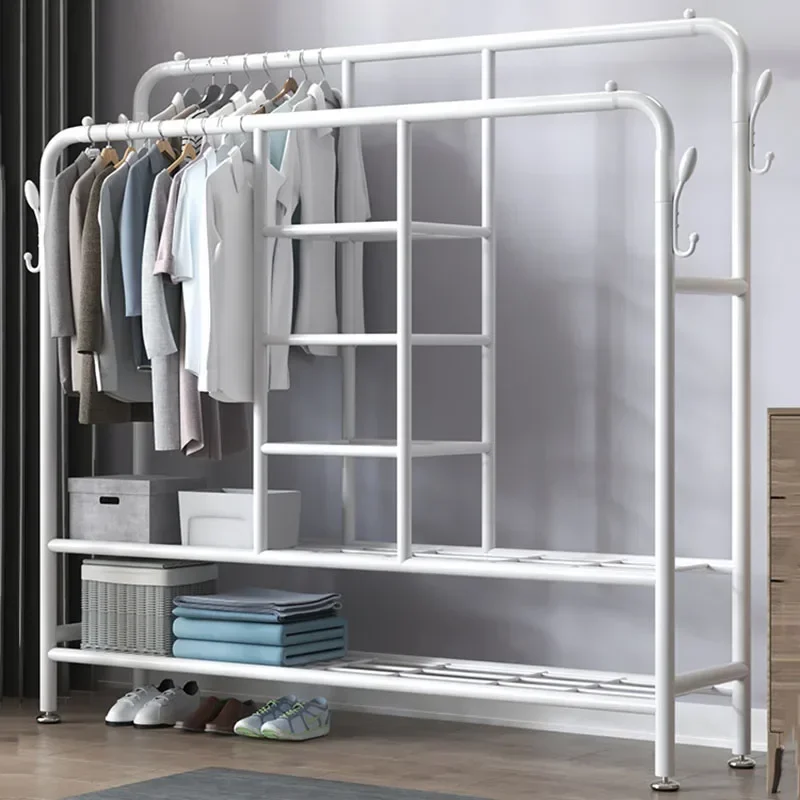 

Standing Wardrobe Clothes Rack Stand Hanger Black Display Clothes Rack Detachable Boutique Kids Cabideiro Bedroom Furniture