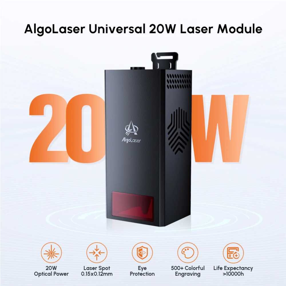 AlgoLaser Optical Power 20W Optical Power Laser Module For CNC Laser Engraver Cutting Woodworking DIY Tools (Air Pump is a Must)