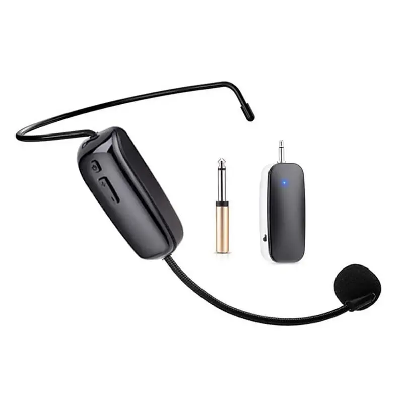 

New Uhf Wireless Microphone Professional 2 In 1 Head-Wear Mic Voice Amplifier For Speech Teaching