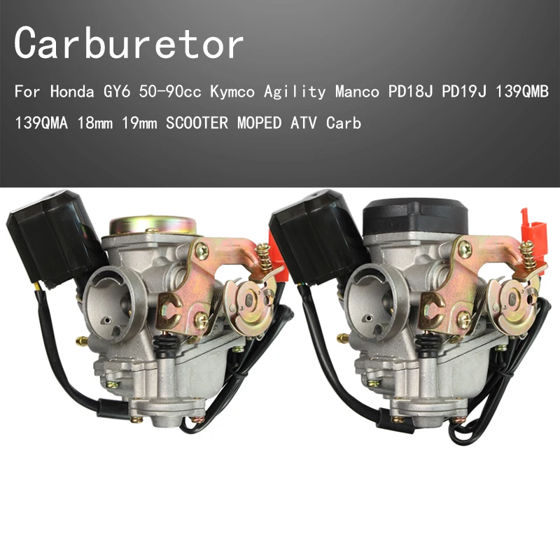 Gaźnik do GY6 50-90cc Agility Manco PD18J PD19J 139QMB 139QMA 18mm 19mm SKUTER MOPED ATV