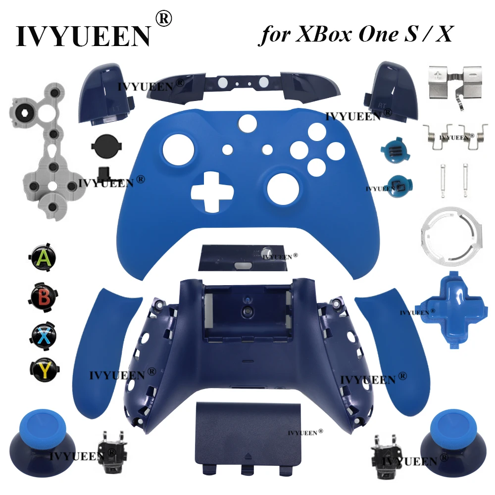 IVYUEEN Replacement Housing Shell for Xbox One X S Controller Case Faceplate Cover RB LB RT LT Trigger Button Mod Kit Model 1708