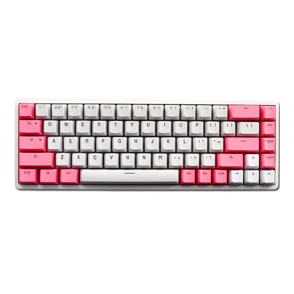 68 Tasten mechanische Tastatur PBT Tastenkappen zweifarbige OEM MX PBT transparente Tastenkappe für Royal Kludge RK68/RK837/G68/RK855/RK87