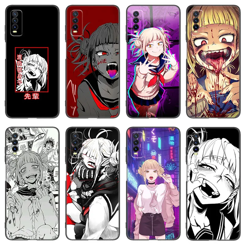 Anime Himiko Toga Waifu Black Phone Case For V27 V30 Pro V29e Y27 Y55 Y78 5G Y02S Y15S Y17S Y21S Y22S Y33S Y76S Y16 Y35 Y36