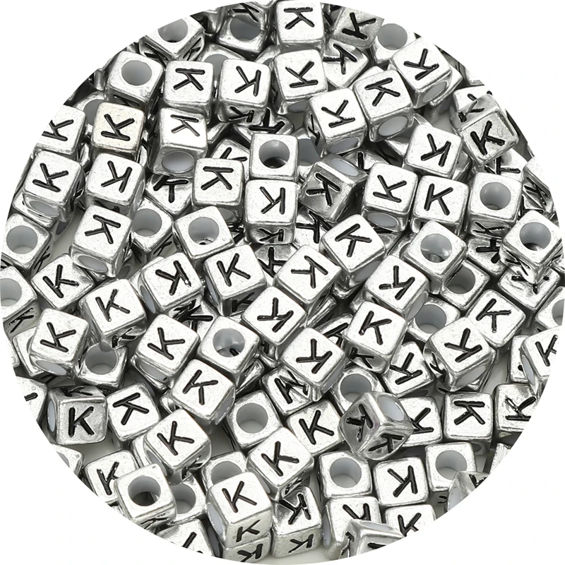 50Pcs Acrylic Letter Decoration Beads for DIY Bracelet Necklace