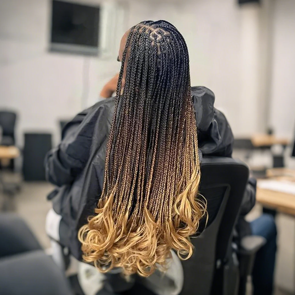 

Ombre Brown to Blonde Французские локоны Вязаные крючком косы 14 дюймов 18 дюймов 24 дюйма Упругие волосы Синтетические французские вьющиеся плетение волос для чернокожих женщин и детей