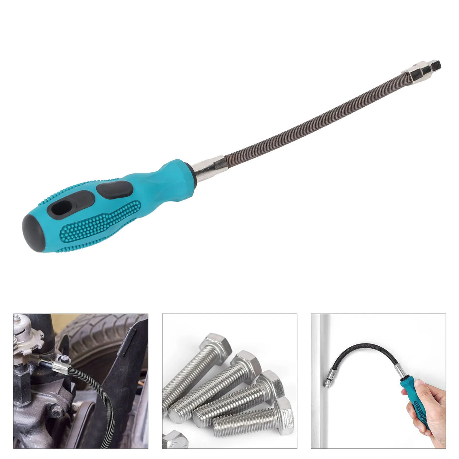 مفك براغي مرن كم مرن مفك براغي 1/4 بوصة محرك الجوز سائق خرطوم مرن المشبك سائق رأس المفك #2