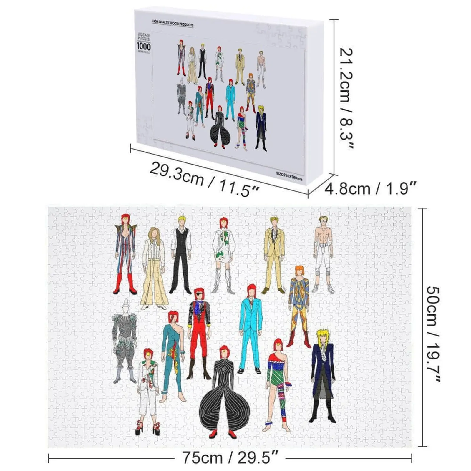 ريترو خمر الأزياء 20 بازل قطع وودز للبالغين مقياس المحركات صور لغز مخصص