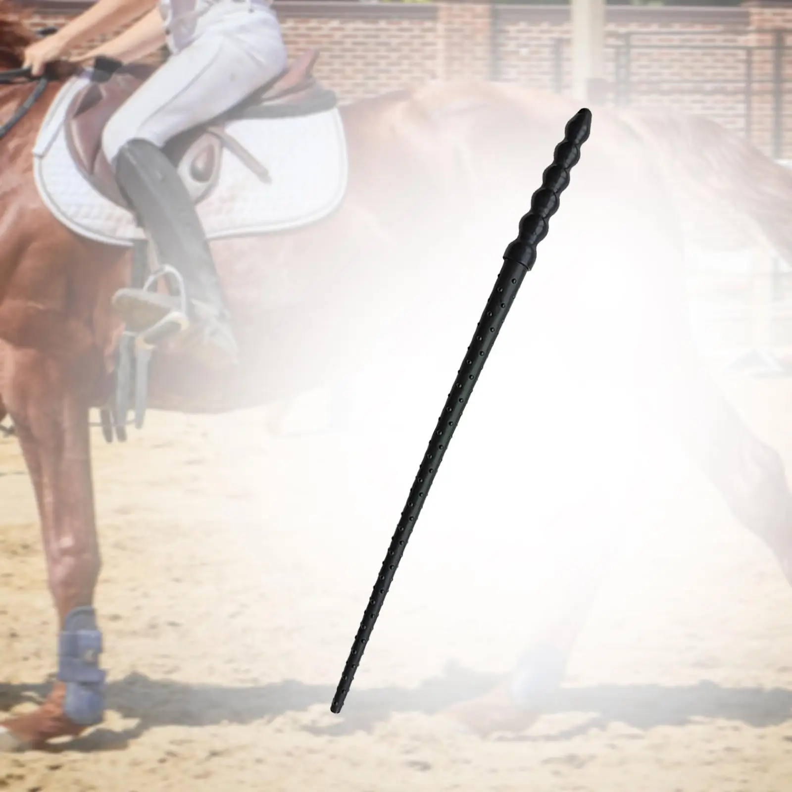 ركوب الخيل المحاصيل الرياضية 19.69 بوصة التدريب المعونة لراكبي الخيل الحصان سوط المطاط سوط للعبة تأثيري مرحلة صور الدعامة الأداء #4