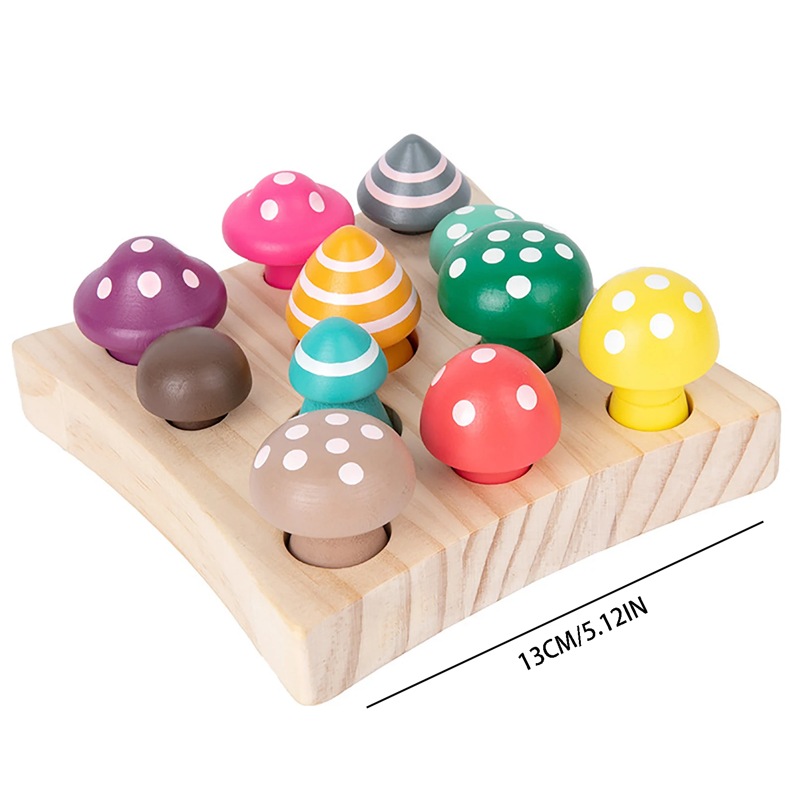 デジタルカウントキノコのおもちゃ木製子供用カウントおもちゃ楽しい数字認知ゲームデジタルパズル認知玩具