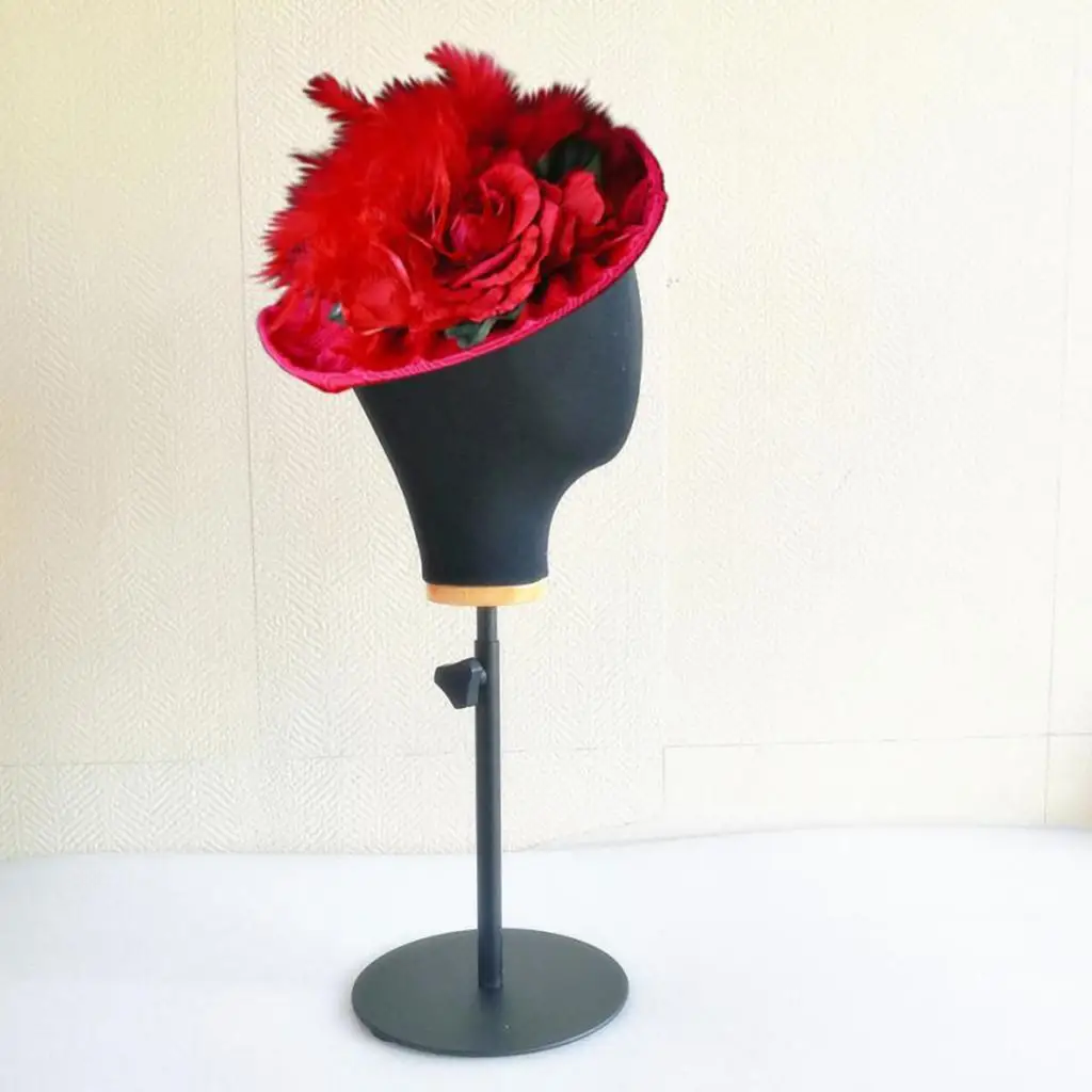 Cabeça de manequim de lona, suporte de exibição de peruca de linho, suporte ajustável, cabeça manequim realista para peruca, chapéu, vitrine de joias