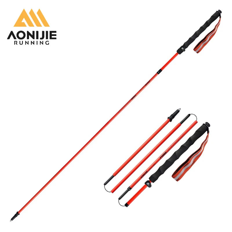 AONIJIE E4240 Carbon Fiber Trail Running Trekking Poles Ultra-Lightweight Professional Outdoor Foldable Portable Hiking Walking