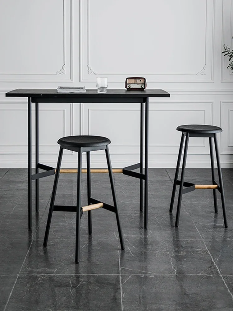 American bar stool high style home simple bar chair cafe retro high stool industrial style creative round stool