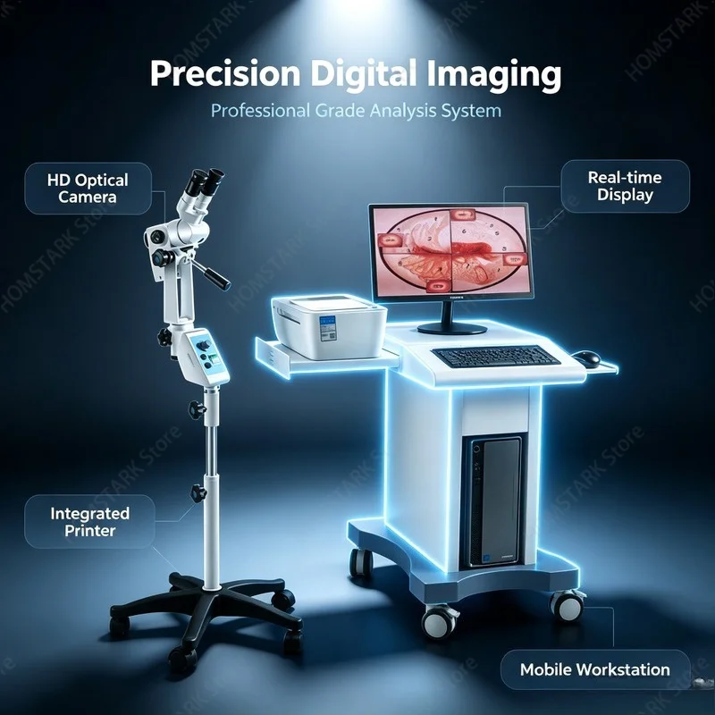 HD Video LED 2200BI Optical Colposcope Camera, Portable Digital Gynecology Inspection Device for Clinic Use