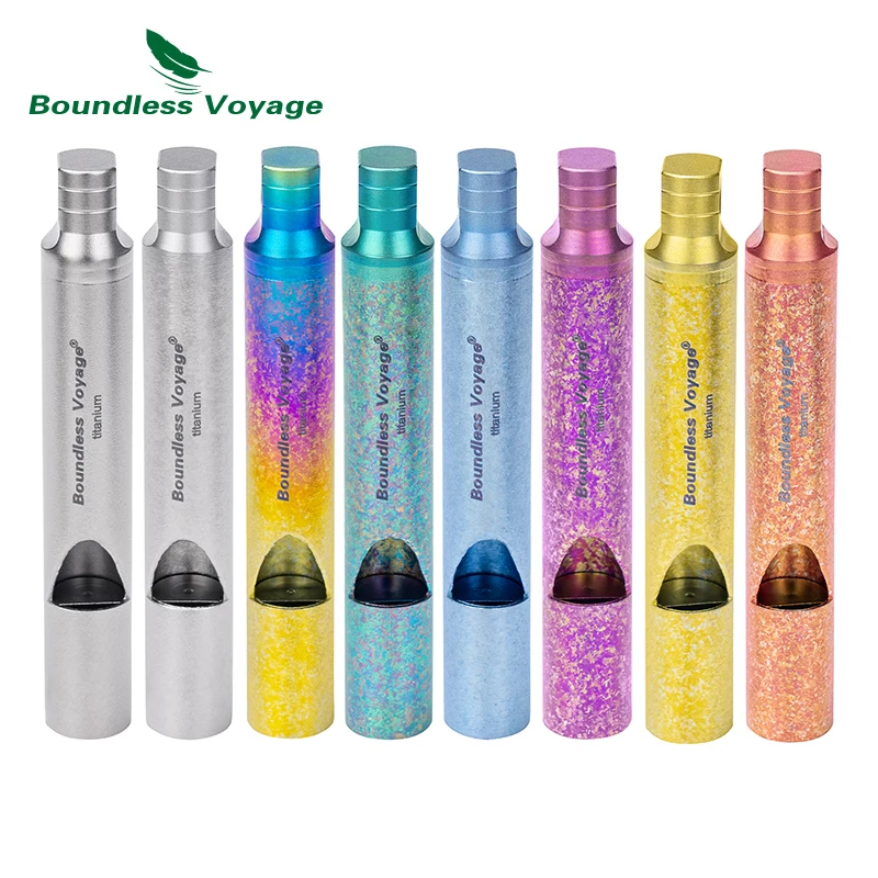 Sifflet en titane Boundless Voyage, sifflets d'urgence pour la survie en plein air, sifflets à décibels élevés 120dB, 2 pièces/lot