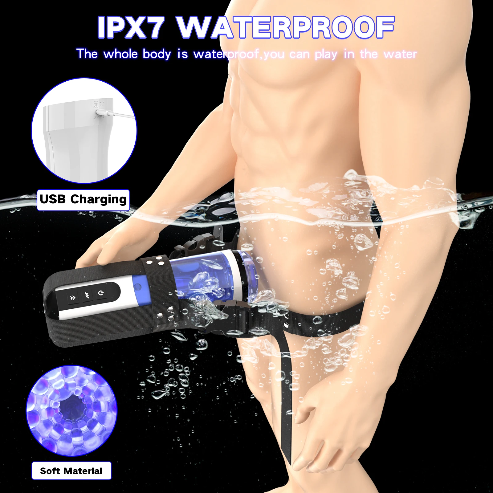 IPX7 Waterproof Wearable Telescopic Heating Male Masturbator Cup Vagina Pocket Pussy Automatic Masturbating Machine Sex Toys Men