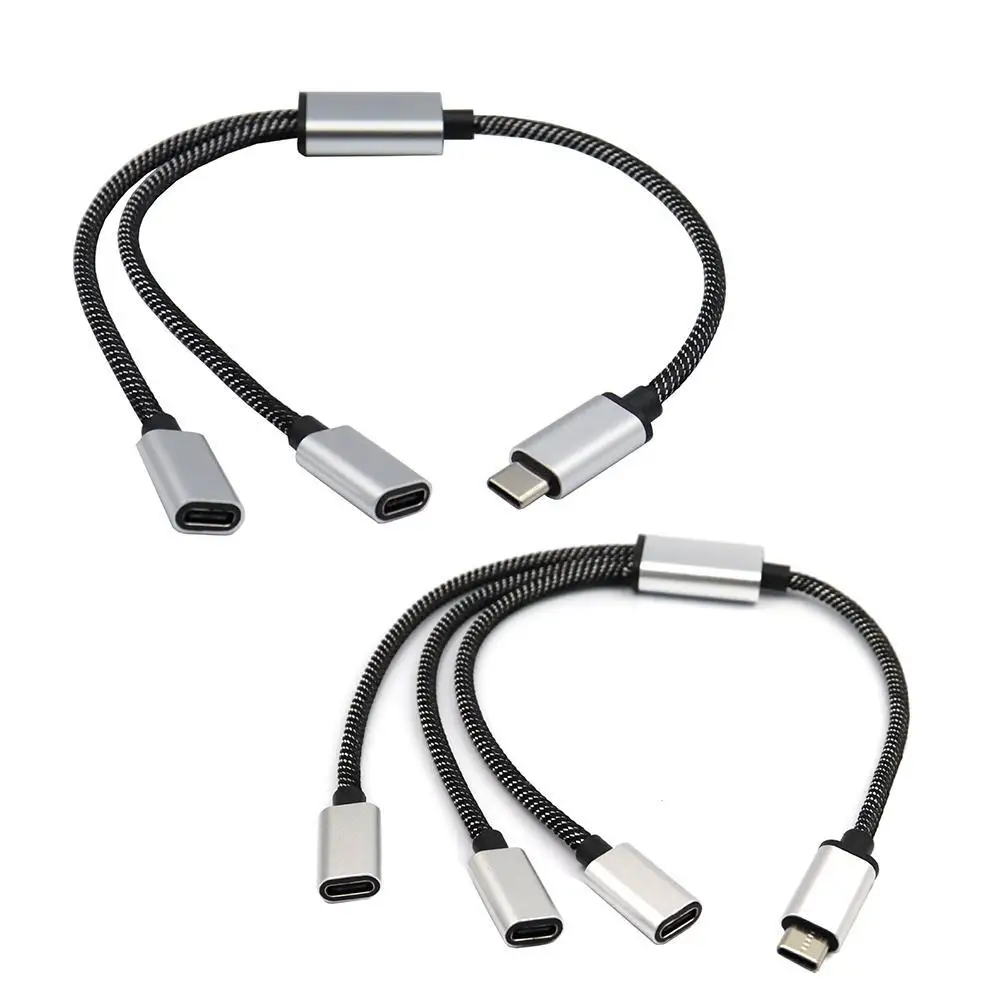 USB C Male To Double USB C Female Splitter Type C Hub For Type C Gaming Handle Charger Powerbanks Adapter USB C Female Splitter