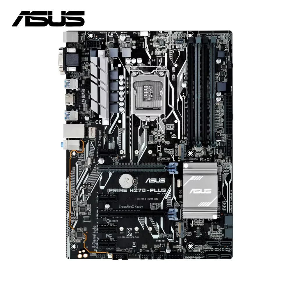 

ASUS LGA 1151 Motherboard PRIME H270-PLUS Supports Intel Core i3 6100 6300 7100 i5 6400 6500 6600 7400 7500 7600 i7 6700K 7700K