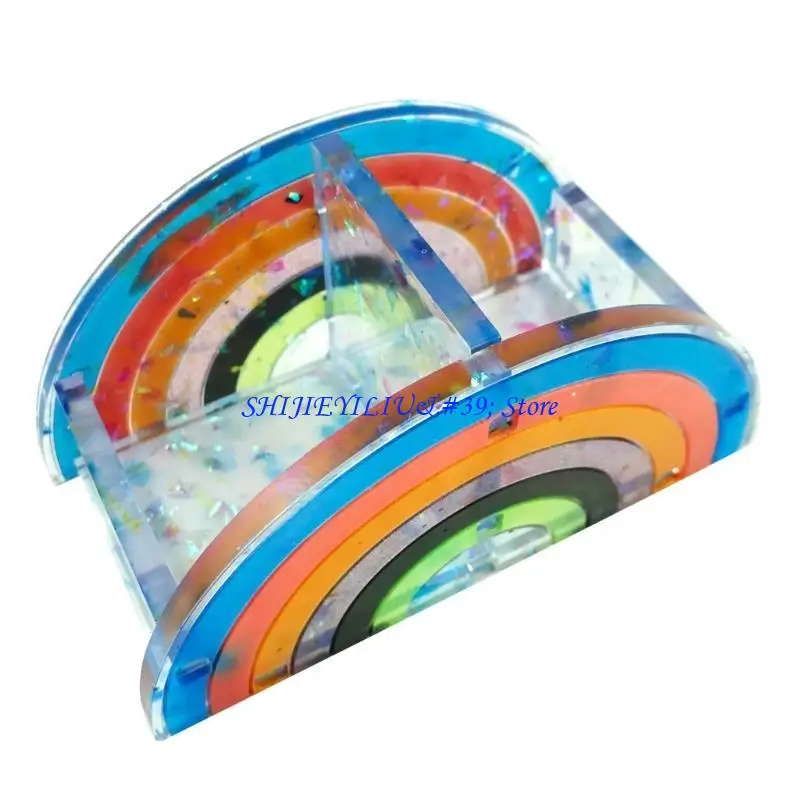 

E21F Прочная силиконовая форма для держателя радужной ручки для внутренних проектов