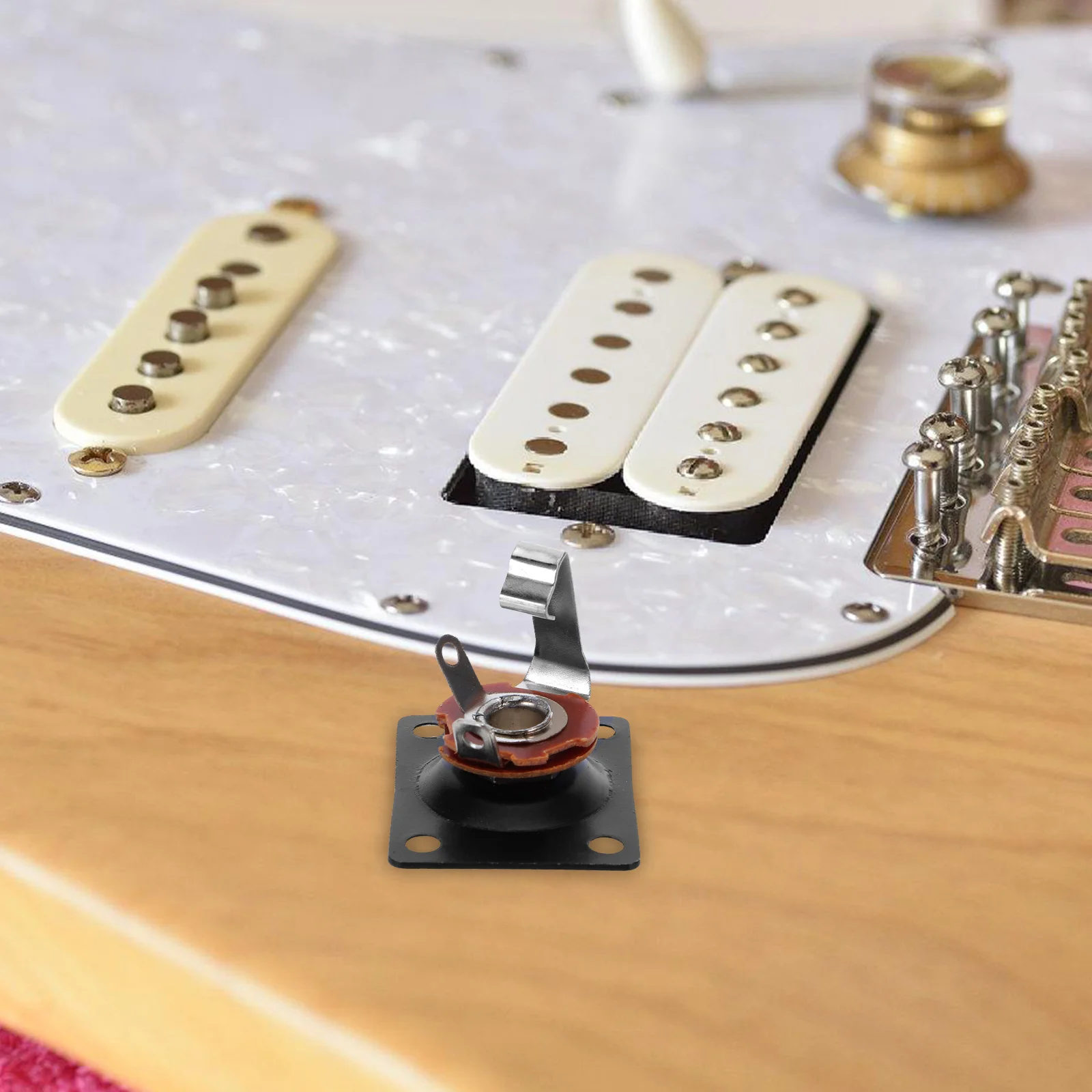 

5pcs Guitar Jack Plate Black Hardware Output Socket Cover Durable Premium Material Easy Install for Electric Guitars