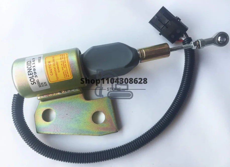 

1703-3304 Hyundai R22 3991167 Fuel Shut Off Solenoid 3964627 SA-4941-12 87420952 J991167 Replacement for Cummins Engine 4BT 5.9L