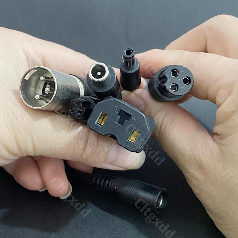 1 bis 6 Stromladekabel DC 5,5*2,1mm Buchse auf 5525 8016 M12 M16 IEC C13 XLR Stecker Stromadapterkabel für Elektroroller – Detail 5