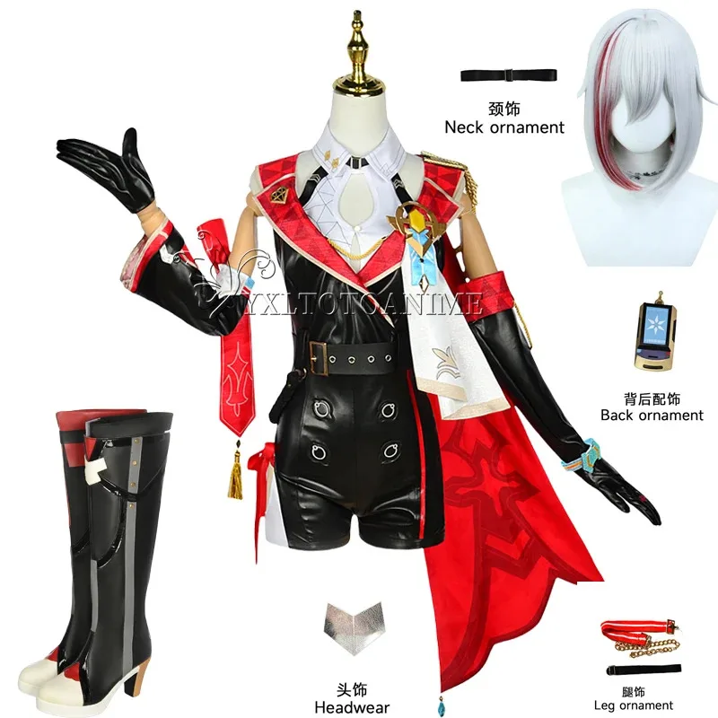 AIAI 2025Honkai Star Rail Topaz Numby Cosplay Costume Wig Game Uniform Headwear Interastral Peace Corporation Halloween Party fo