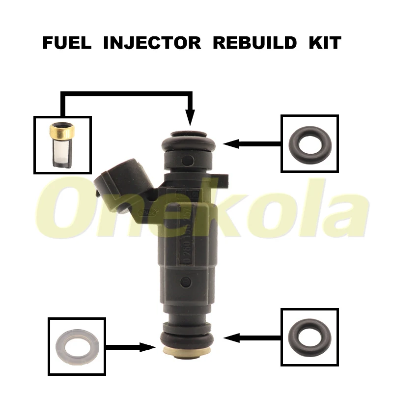 

Fuel Injector Service Repair Kit Filters Orings Seals Grommets for Volkswagen santana passat 2.0L L4 0280156257 06B906031G 90-15