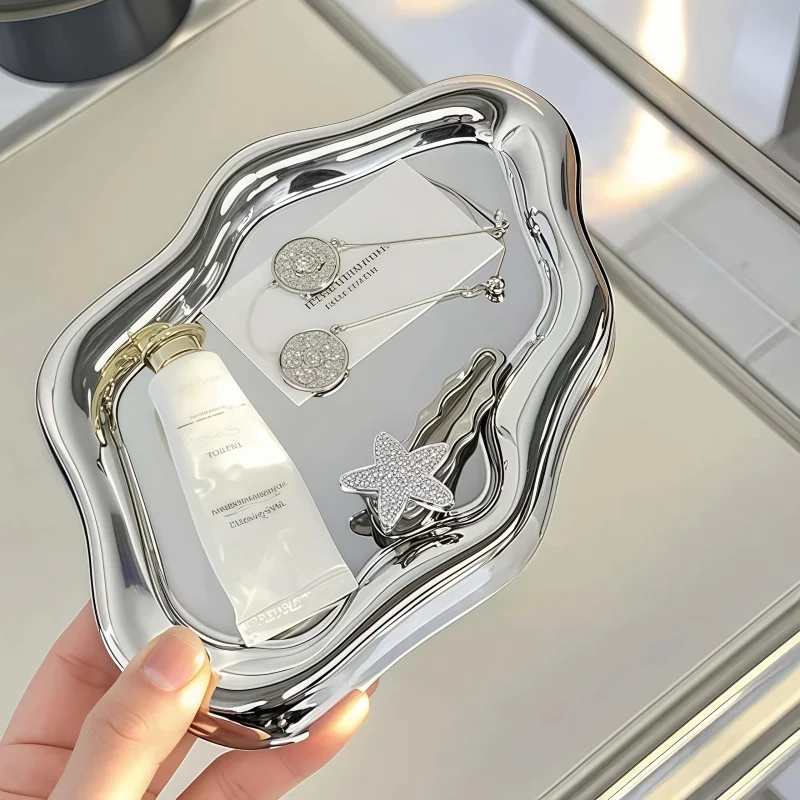 Jewelry Tray-Cloud Hexagonal Design,Space for Necklaces,Earring,Watches-Suitable for Dressing Table,Bedroom-Ideal Gift for Women