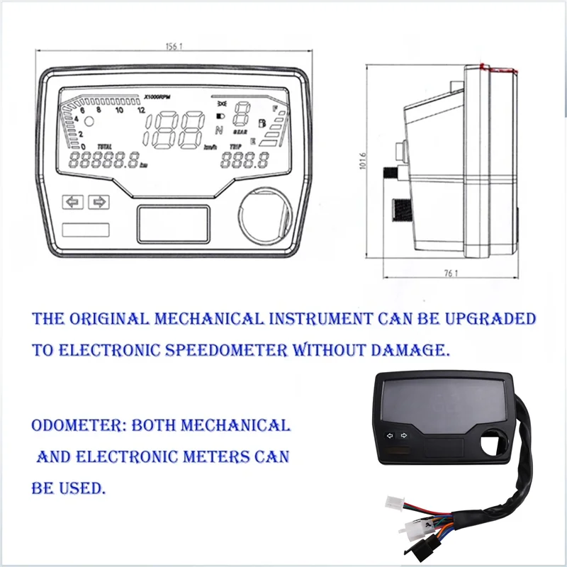

Digital Meter Assy Motorcycle Speedometer Odometer Rpm For Honda Win100 Cd70 CG110-CG110N 37200-398-971