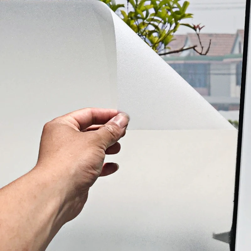 Pegatina opaca esmerilada para ventana, película decorativa antiprivacidad, papel tapiz de vidrio impermeable autoadhesivo para baño y oficina