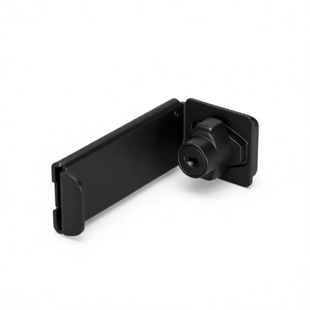 Right Angle Sliding Gate Latch Lock Punch Free Privacy Protection For Home Office Interior Sliding Doors Black