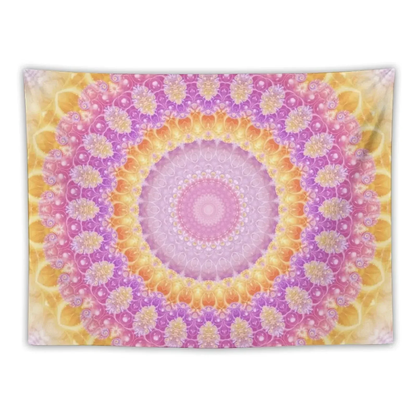 

Mandala of Summer in Pink, Orange, and Purple Tapestry Decorative Paintings Decorations For Your Bedroom Tapestry