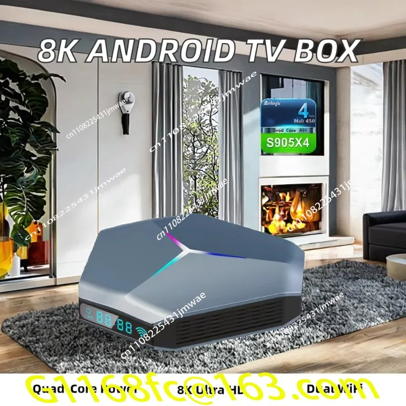 S905X4 Dual Wireless AV1 Video Decoding Cloud System Quad Core