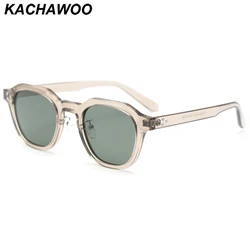 Kachawoo-gafas de sol polarizadas TR90 para hombre, lentes de sol polarizadas con montura, polígono, naranja, verde, azul, estilo retro coreano, para verano