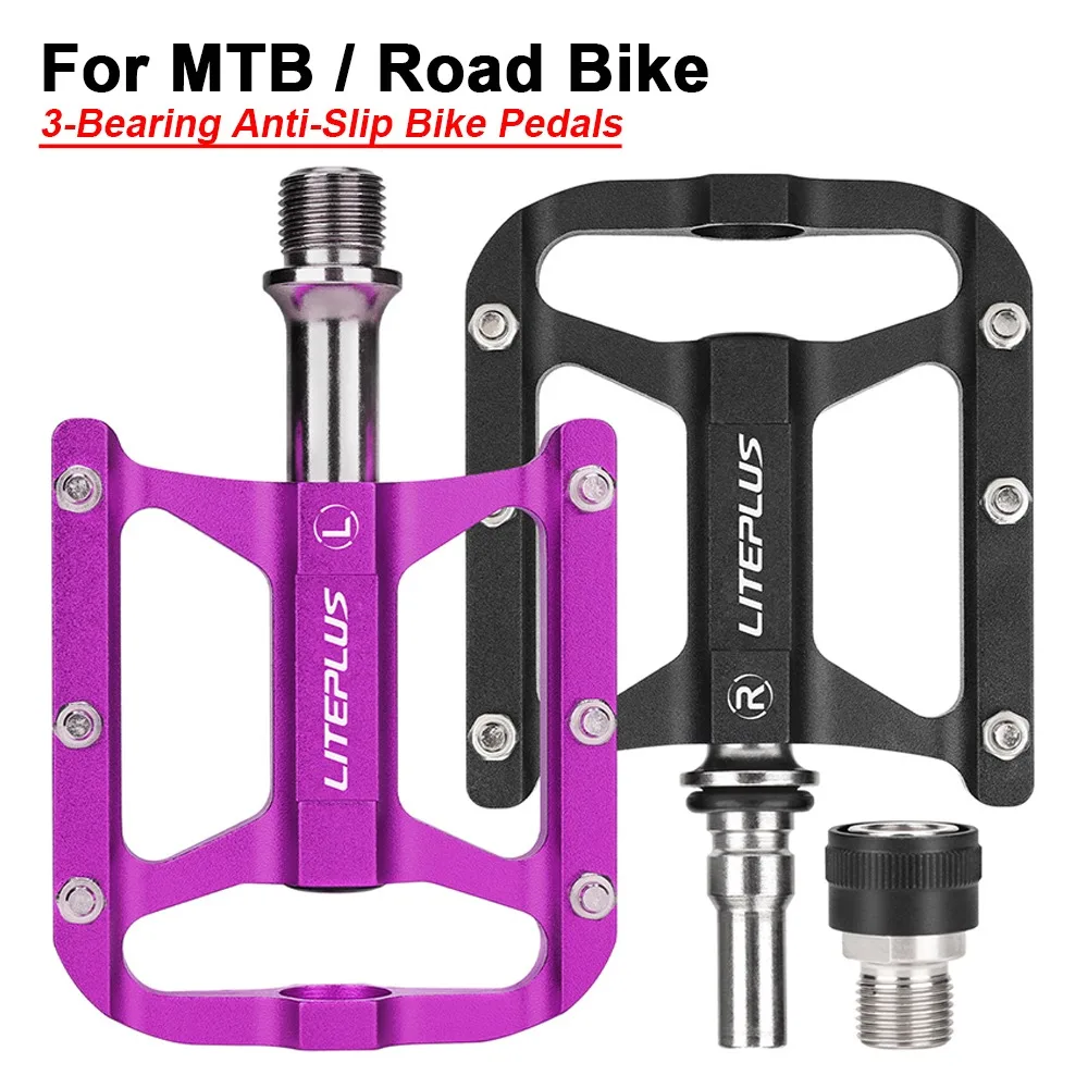 

Quick Release 3-Bearing Anti-Slip Bike Pedals for Folding/MTB/Road Bikes - Cycling Foot Pegs Mtb Accessories