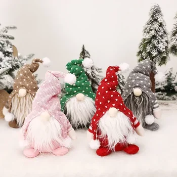 Christmas Gnomes Plush Doll Pendant Santa Faceless Doll Xmas Gonk Dwarf Elf Decoration…